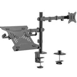 Toboli 2in1 Halterung für Monitor und Laptop Monitorhalter und Notebookhalter VESA 75x75/100x100
