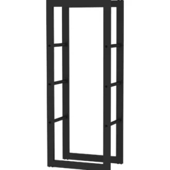 Toboli Kaminholzregal außen und innen, bis 100 kg Traglast, 100 x 25 x 40 cm, Brennholzständer aus pulverbeschichtetem Metall, Feuerholzregal freistehend