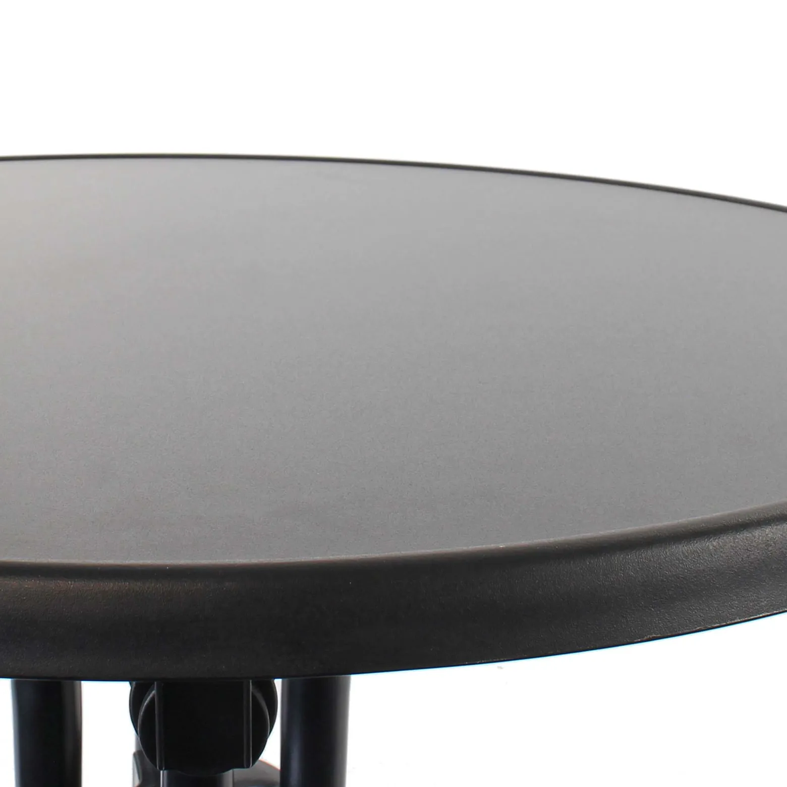 Toboli klappbarer Bistrotisch in Schwarz Ø80cm runder Stehtisch Indoor/Outdoor Klapptisch 110cm hoch