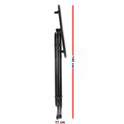 Toboli klappbarer Bistrotisch in Schwarz Ø80cm runder Stehtisch Indoor/Outdoor Klapptisch 110cm hoch