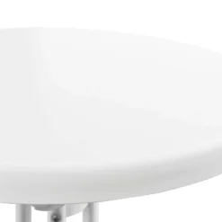 Toboli klappbarer Bistrotisch in Weiß Ø80cm runder Stehtisch Indoor/Outdoor Klapptisch 110cm hoch