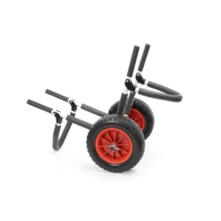 Toboli klappbarer Einzel Transportwagen bis 45 kg für SUP Board, Kanus und Kajaks, Surfwagen mit Polstern und PU-Räder, geräumiger SUP-Wagen 73 x 45 x 60 cm, SUP-Trolley aus Aluminium