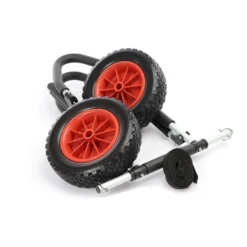 Toboli klappbarer Einzel Transportwagen bis 45 kg für SUP Board, Kanus und Kajaks, Surfwagen mit Polstern und PU-Räder, geräumiger SUP-Wagen 73 x 45 x 60 cm, SUP-Trolley aus Aluminium