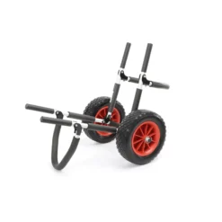 Toboli klappbarer Einzel Transportwagen bis 45 kg für SUP Board, Kanus und Kajaks, Surfwagen mit Polstern und PU-Räder, geräumiger SUP-Wagen 73 x 45 x 60 cm, SUP-Trolley aus Aluminium
