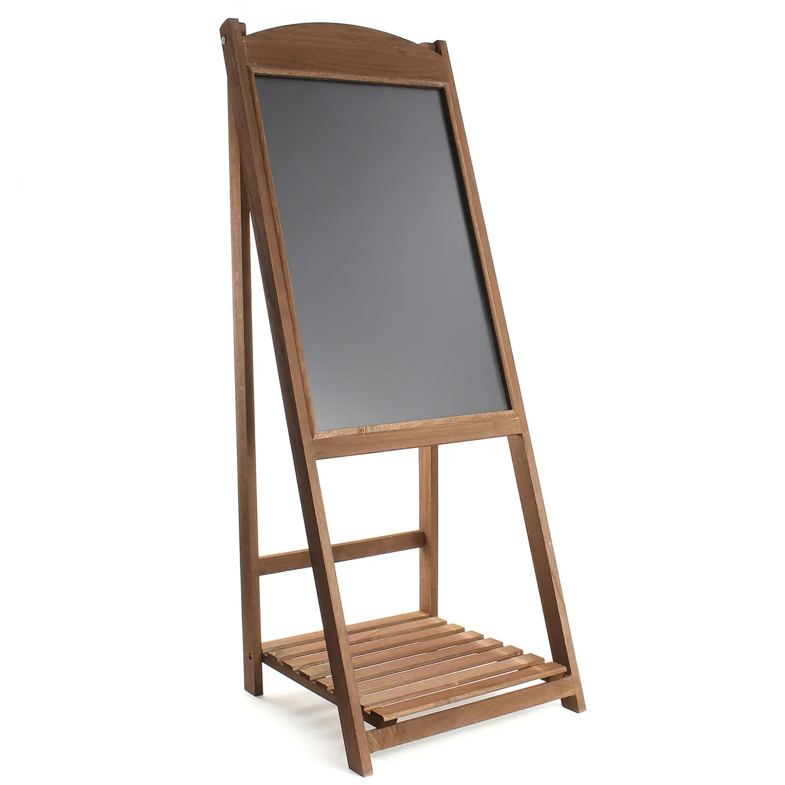 Toboli Kundenstopper Holz 42x112cm Gehwegaufsteller mit Kreidetafel und Blumenregal als Werbetafel