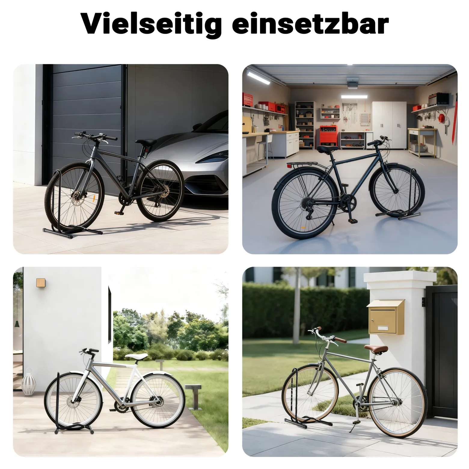 Toboli Mobiler Fahrradständer für ein Fahrrad bis 60mm Reifenbreite Montageständer Bodenständer für Reparatur, Montage usw.