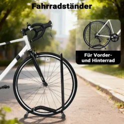 Toboli Mobiler Fahrradständer für ein Fahrrad bis 60mm Reifenbreite Montageständer Bodenständer für Reparatur, Montage usw.
