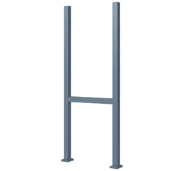 Toboli Paketbox Ständer Anthrazit 610 x 115 x 1500 mm, Standfuß mit 2 Pfosten für Briefkasten Paketkasten Mailbox, Briefkastenständer aus Stahl für Standbriefkasten