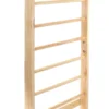 Toboli Sprossenwand in Holzoptik 220 cm, Sproßenwand bis 150kg mit höhenverstellbarer Stange, Turnwand für Kinder und Erwachsene