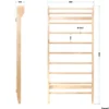 Toboli Sprossenwand in Holzoptik 195 cm, Sproßenwand bis 150 kg, Turnwand für Kinder und Erwachsene, Kletterwand für Kinderzimmer und Fitnessraum