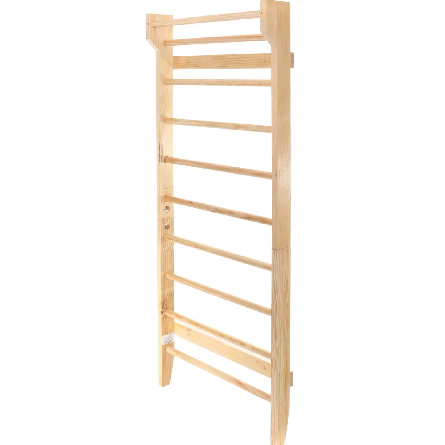 Toboli Sprossenwand in Holzoptik 195 cm, Sproßenwand bis 150 kg, Turnwand für Kinder und Erwachsene, Kletterwand für Kinderzimmer und Fitnessraum