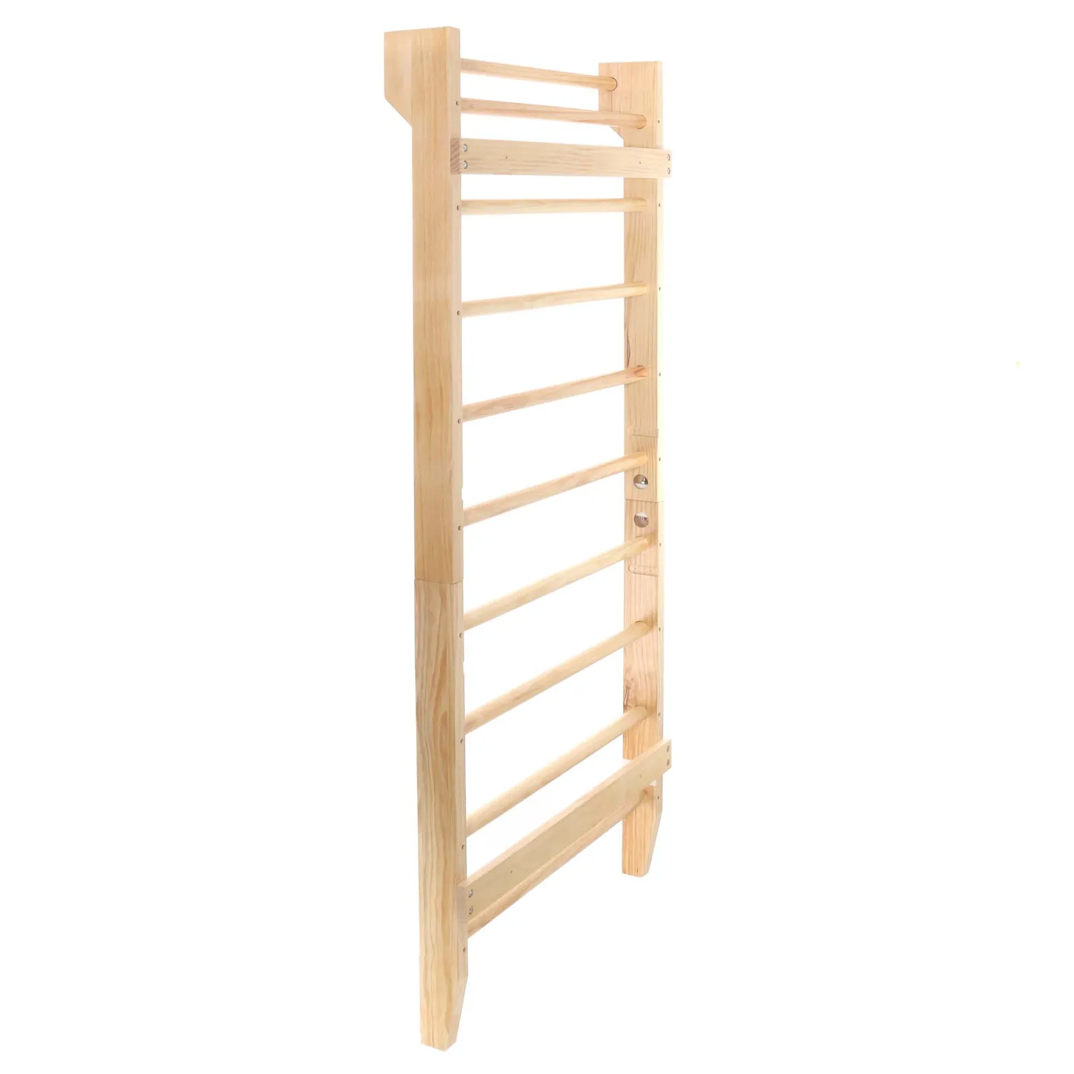Toboli Sprossenwand in Holzoptik 195 cm, Sproßenwand bis 150 kg, Turnwand für Kinder und Erwachsene, Kletterwand für Kinderzimmer und Fitnessraum