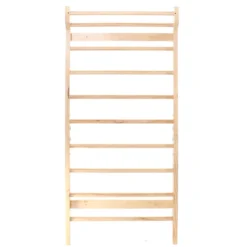 Toboli Sprossenwand in Holzoptik 195 cm, Sproßenwand bis 150 kg, Turnwand für Kinder und Erwachsene, Kletterwand für Kinderzimmer und Fitnessraum
