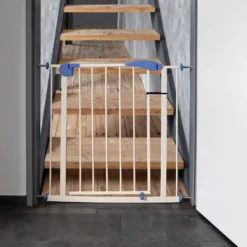 Toboli verstellbares Treppenschutzgitter 75-82 cm, Türschutzgitter ohne Bohren, Treppengitter für Kinder und Tiere