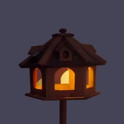Toboli Vogelfutterhaus 130 cm mit Ständer, Vogelhaus aus Holz, wetterfestes Vogelfutterhäuschen mit Dreifuß, Futterhäuschen für Vögel