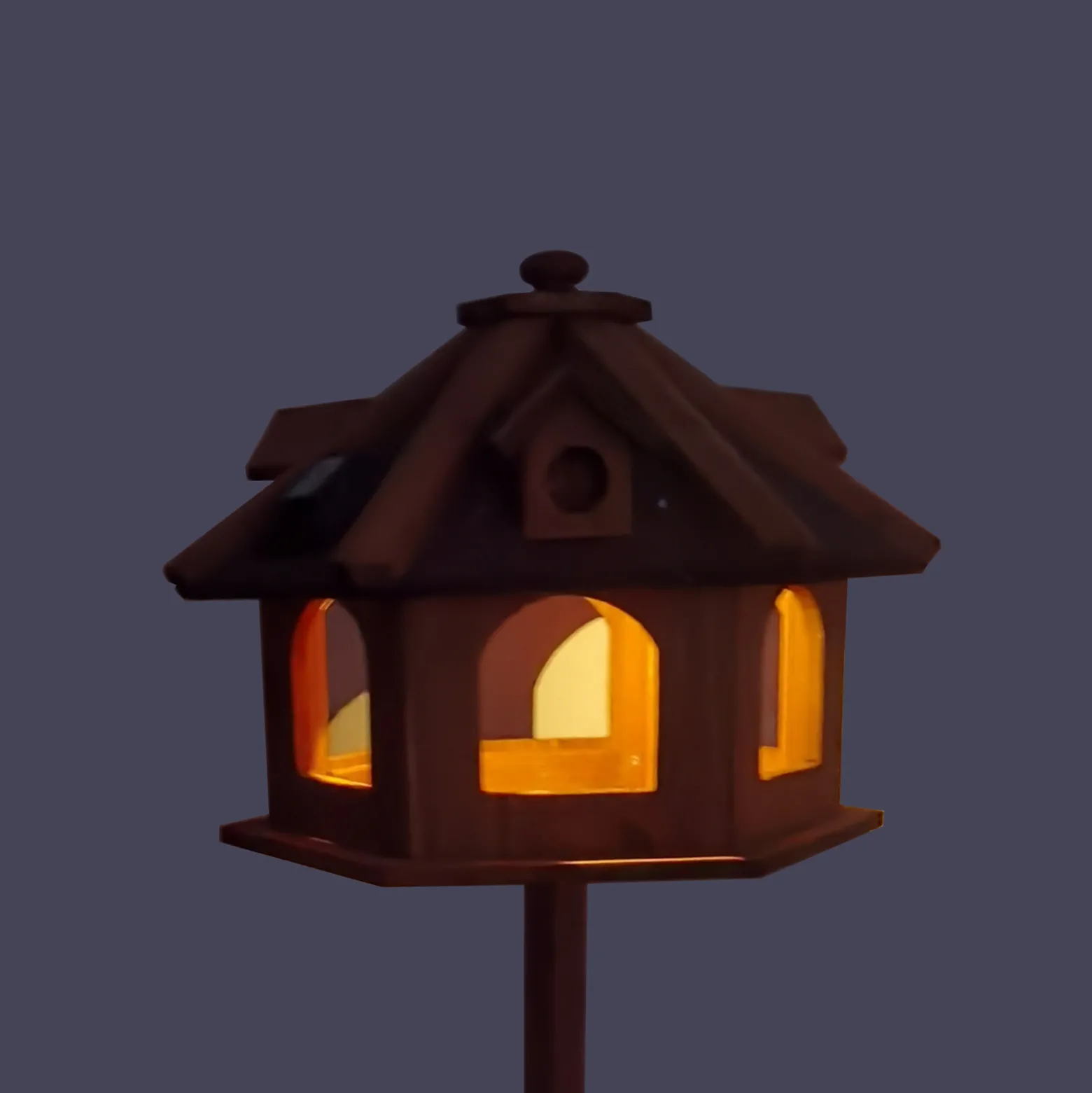 Toboli Vogelfutterhaus 130 cm mit Ständer, Vogelhaus aus Holz, wetterfestes Vogelfutterhäuschen mit Dreifuß, Futterhäuschen für Vögel