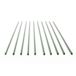 Toboli 10x Pflanzstäbe grün 90 cm Ø 11 mm Rankstäbe aus Metall und Kunststoff, Pflanzstangen für Tomaten und Kletterpflanzen