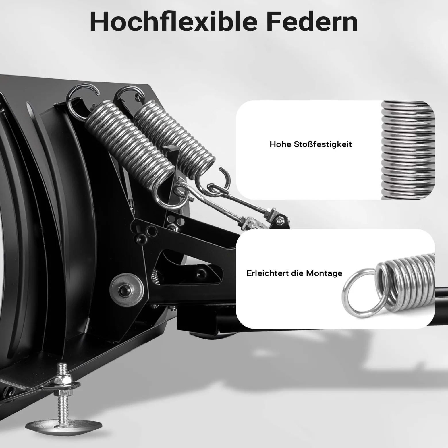 Universal Schneeschild 120x40 cm verstellbar für Rasentraktor Schneepflug Schneeschieber