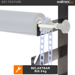 Walimex 2er-Set von 3-fach Hintergrundhaken - 210 x 40 x 330 mm - Belastbarkeit je Haken 6 kg - aus Metall - für Wand und Decke - Fotostudio Fotozubehör Kamera Zubehör für Fotohintergrund