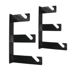 Walimex 2er-Set von 3-fach Hintergrundhaken - 210 x 40 x 330 mm - Belastbarkeit je Haken 6 kg - aus Metall - für Wand und Decke - Fotostudio Fotozubehör Kamera Zubehör für Fotohintergrund