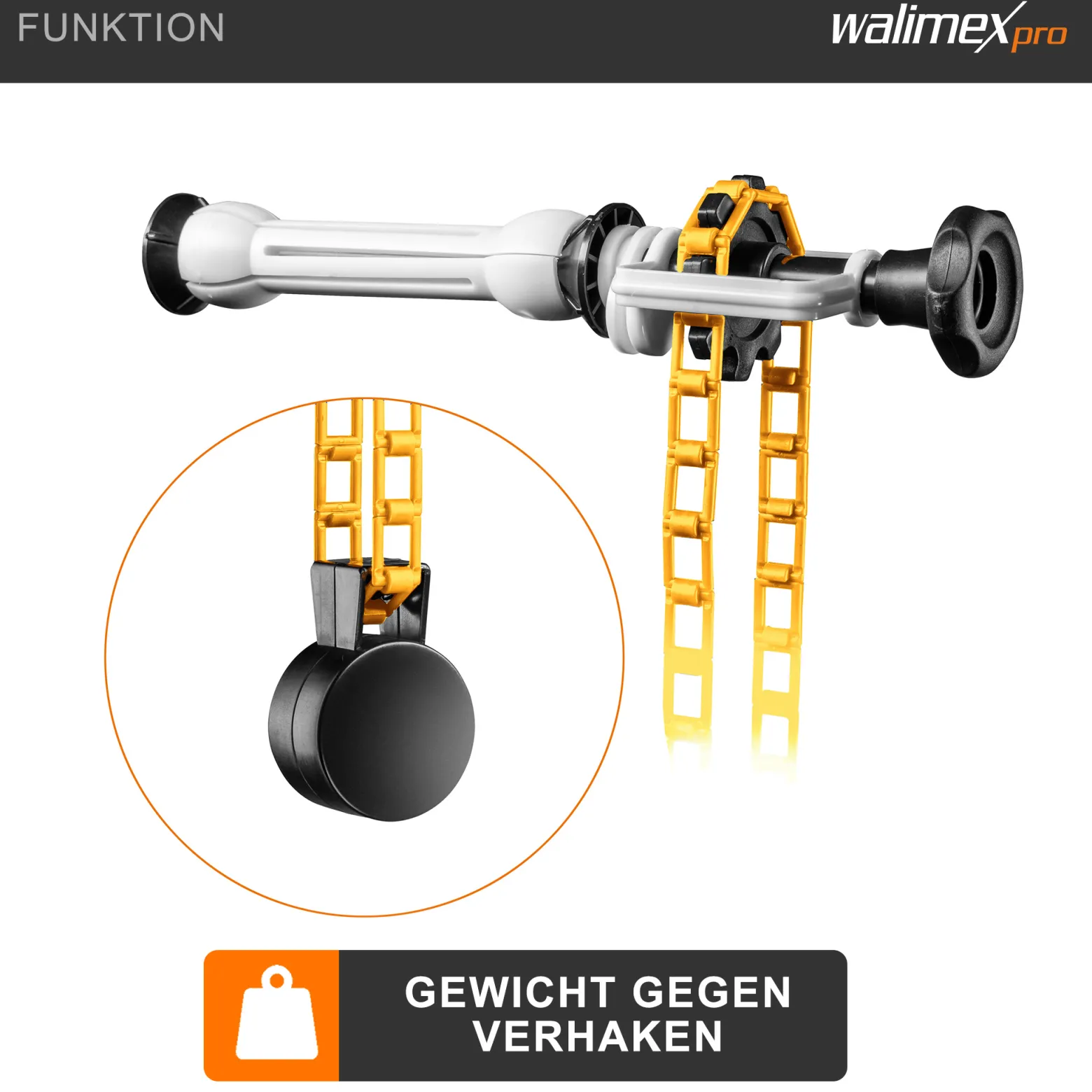 Walimex 3-fach Hintergrund Wandmontageset Mehrfarben, mit 3 Expan Paaren und 2 Hintergrundhaken, für 3 Papierhintergründe, Wand- und Deckenmontage, bis 6 kg belastbar