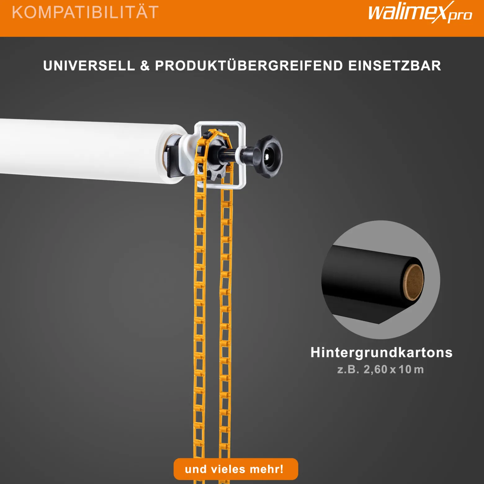 Walimex 5-fach Hintergrund Wandmontageset, 5er Set