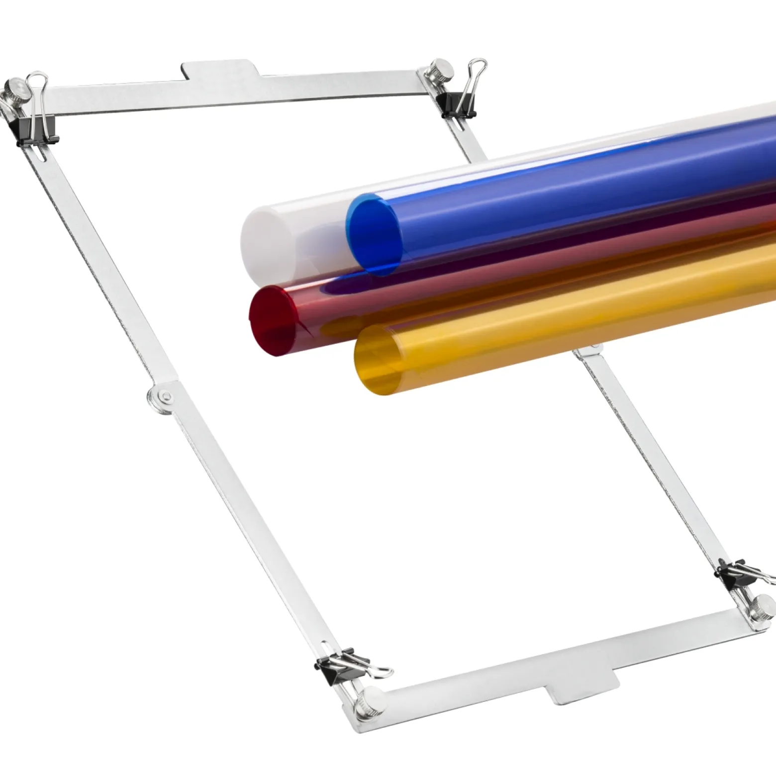 Walimex Farbfilter-Set für Hintergrundreflektor, Farbfolie in rot, blau, gelb, ideal für Hintergrund, Studiofotografie