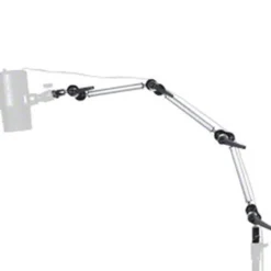 Walimex 3-flex Auslegearm mit 2 Spigots 80 cm, Gelenkarm für Fotostudio belastbar bis 2 kg, 5/8 Spigot mit 1/4 und 3/8 Zoll Gewinde für Reflektoren und Blitzgeräte