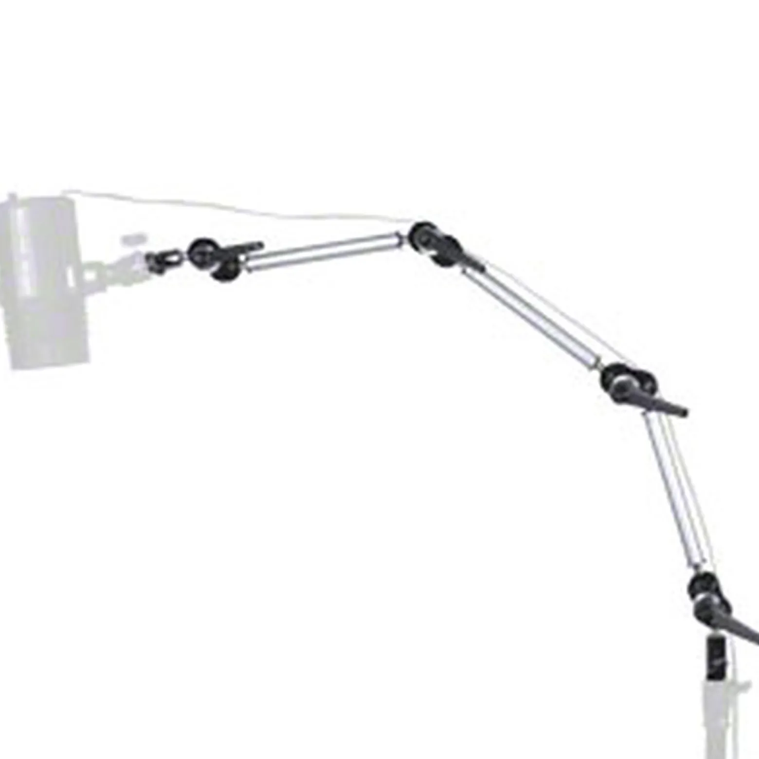 Walimex 3-flex Auslegearm mit 2 Spigots 80 cm, Gelenkarm für Fotostudio belastbar bis 2 kg, 5/8 Spigot mit 1/4 und 3/8 Zoll Gewinde für Reflektoren und Blitzgeräte