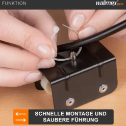 Walimex Kabelwagen für Deckenschienensystem - 60 x 40 x 50 mm - mit 4 Rädern und Kabelbinder - für Schienen System für Lampen Lichtquellen Kameras Studio Equipment