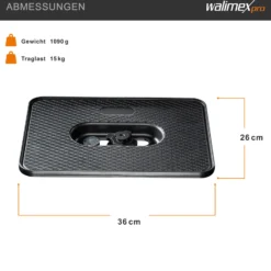 Walimex Laptop- und Projektorplatte 350 x 250 x 30 mm Auflagefläche 36 x 26 cm aus Aluminium max. 15 kg Traglast - stabile rutschfeste Halterung für Beamer, Monitore & Laptops