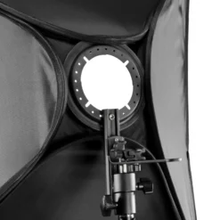 Walimex Magic Softbox 90 x 90 cm für Systemblitz, Soft Box 360° drehbar, Lichtformer für Foto und Video, inkl. Diffusor, Tasche ideal für Fotostudio