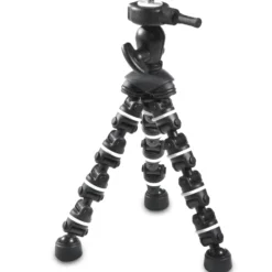 Walimex Multiflex-Stativ 16,5 cm flexibel biegbar Mini Stativ mit Schnellwechselplatte 1/4 Zoll, belastbar bis 750 g, Tischstativ für Kompaktkamera und Actioncam