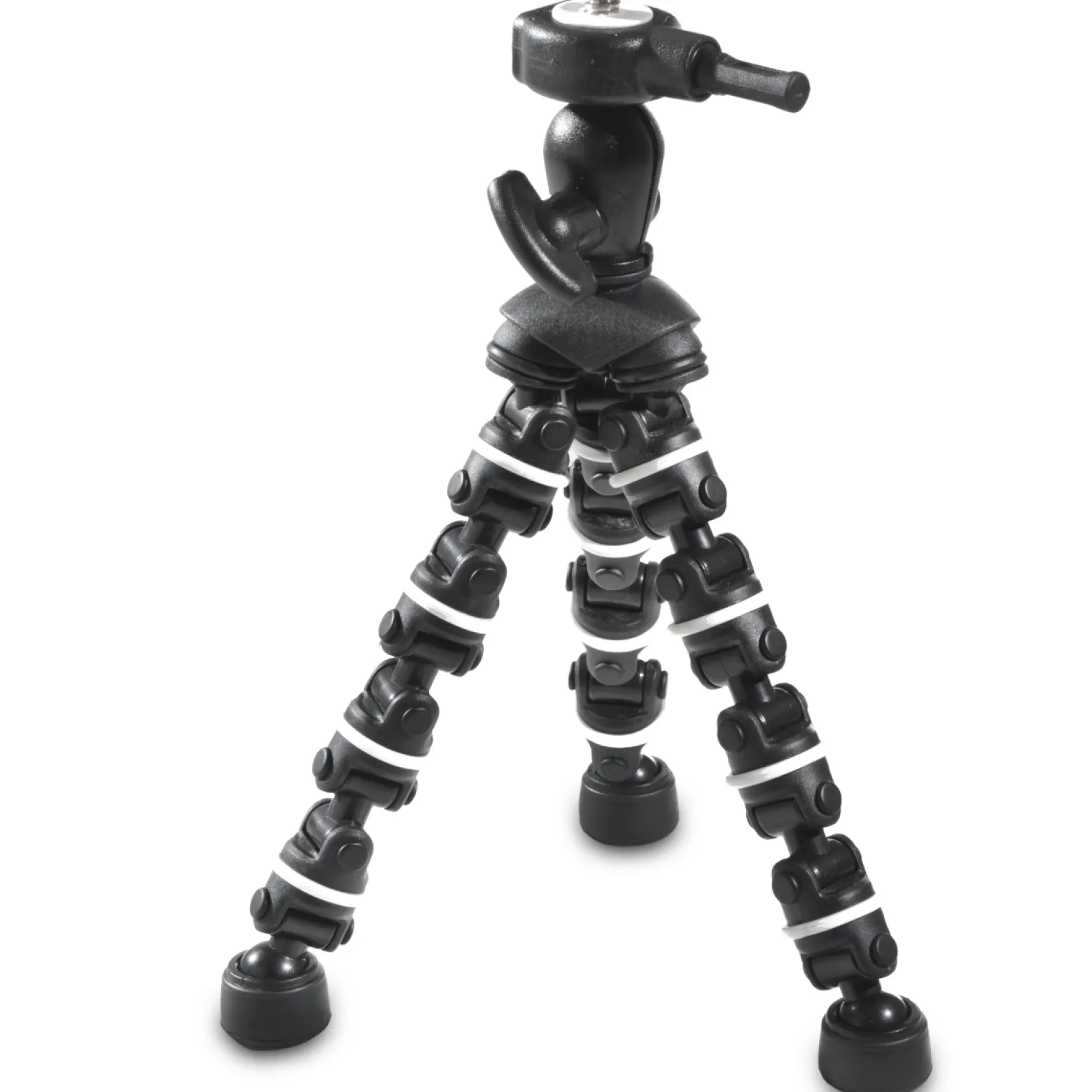 Walimex Multiflex-Stativ 16,5 cm flexibel biegbar Mini Stativ mit Schnellwechselplatte 1/4 Zoll, belastbar bis 750 g, Tischstativ für Kompaktkamera und Actioncam