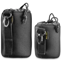 Walimex Objektivbeutel-Set NEO11 Modell 300 Set aus Größe S und M Neopren Objektivtaschen, Schutzbeutel für Kameraobjektiv