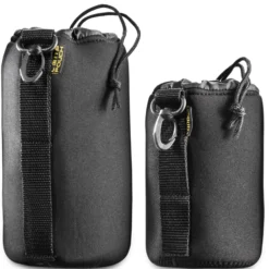 Walimex Objektivbeutel-Set NEO11 Modell 300 Set aus Größe M und L Neopren Objektivtaschen, Schutzbeutel für Kameraobjektiv