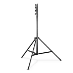 Walimex pro AIR 380 Deluxe Lampenstativ max. Höhe 380 cm, Lichtstativ mit Luftfederung, Blitzstativ mit 15 kg Traglast, Dreibeinstativ aus Aluminium, Leuchtenstativ für Fotostudio und Outdoor