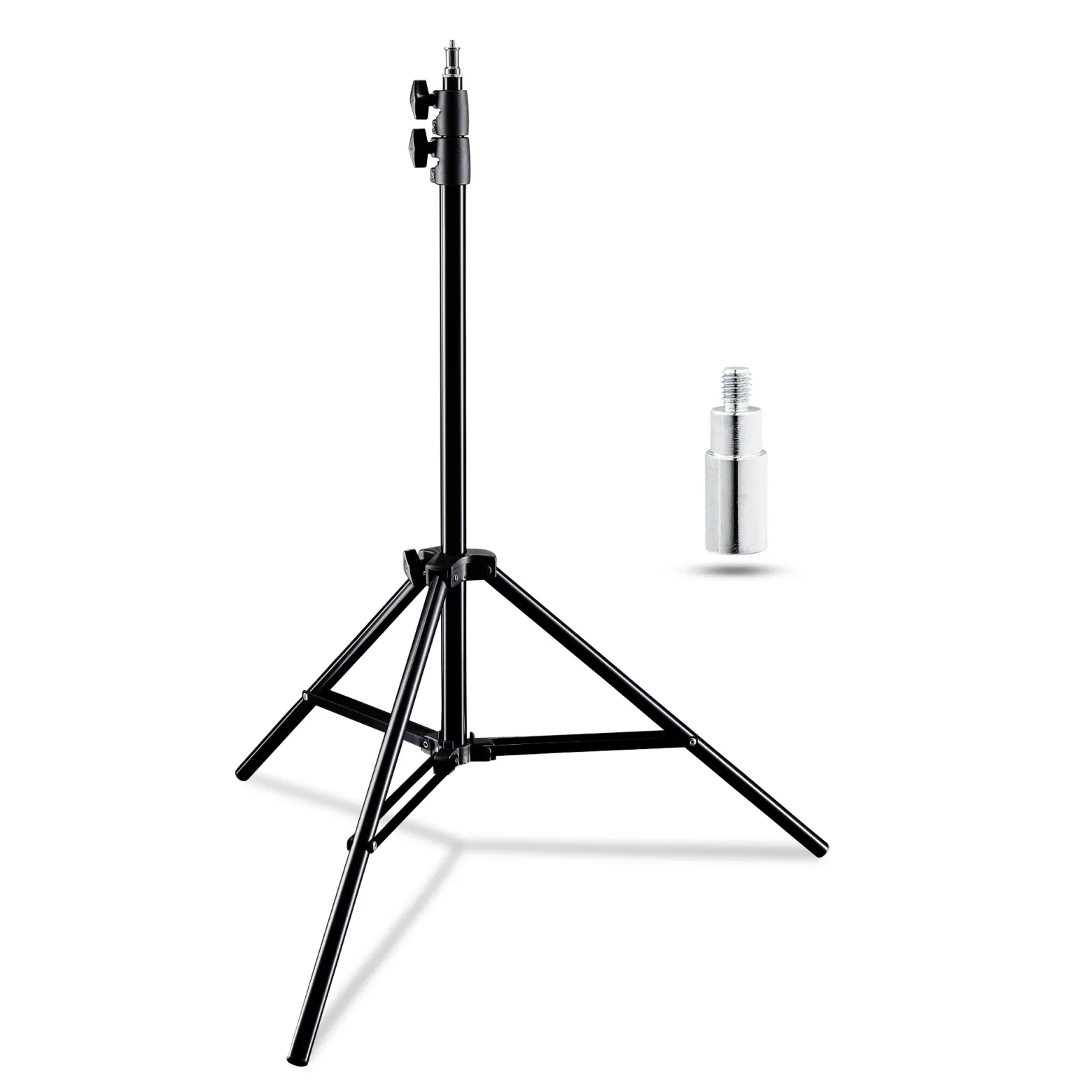 Walimex pro AIR 200 Lampenstativ höhenverstellbar bis 200 cm, Lichtstativ aus Aluminium mit Luftfederung, Blitzstativ bis 4,5 kg Traglast, Leuchtenstativ mit Tasche für Fotostudio und Outdoor