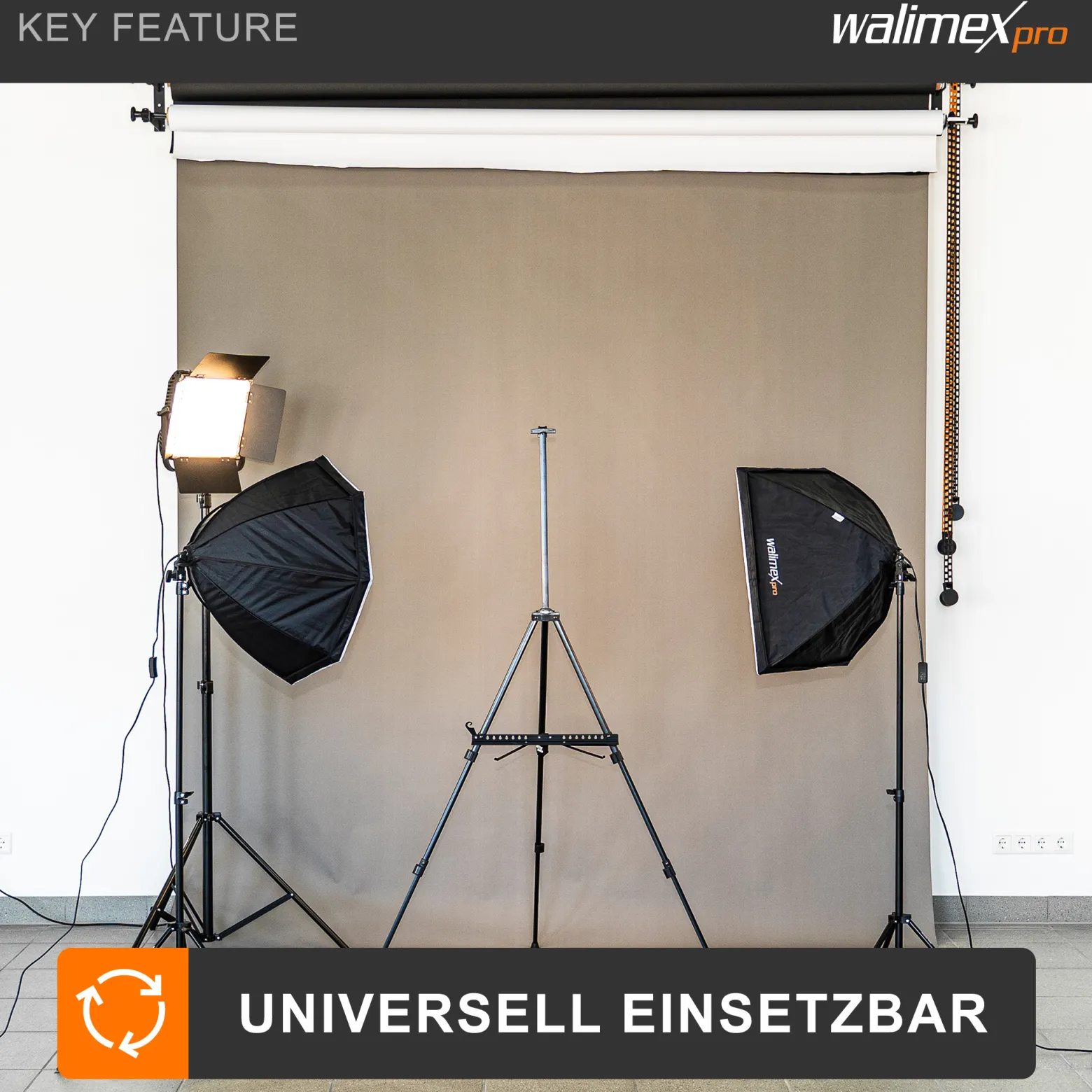 Walimex pro AIR 200 Lampenstativ höhenverstellbar bis 200 cm, Lichtstativ aus Aluminium mit Luftfederung, Blitzstativ bis 4,5 kg Traglast, Leuchtenstativ mit Tasche für Fotostudio und Outdoor