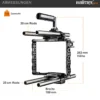 Walimex pro Aptaris Blackmagic Cinema Set Video Cage Rig System (inkl. Rodmodul 15 mm) für BMC - aus Alu und Stahl - Kamerakäfig Rahmen kompatibel mit vielen Marken - Kamerazubehör