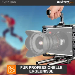 Walimex pro Aptaris Blackmagic Cinema Set Video Cage Rig System (inkl. Rodmodul 15 mm) für BMC - aus Alu und Stahl - Kamerakäfig Rahmen kompatibel mit vielen Marken - Kamerazubehör
