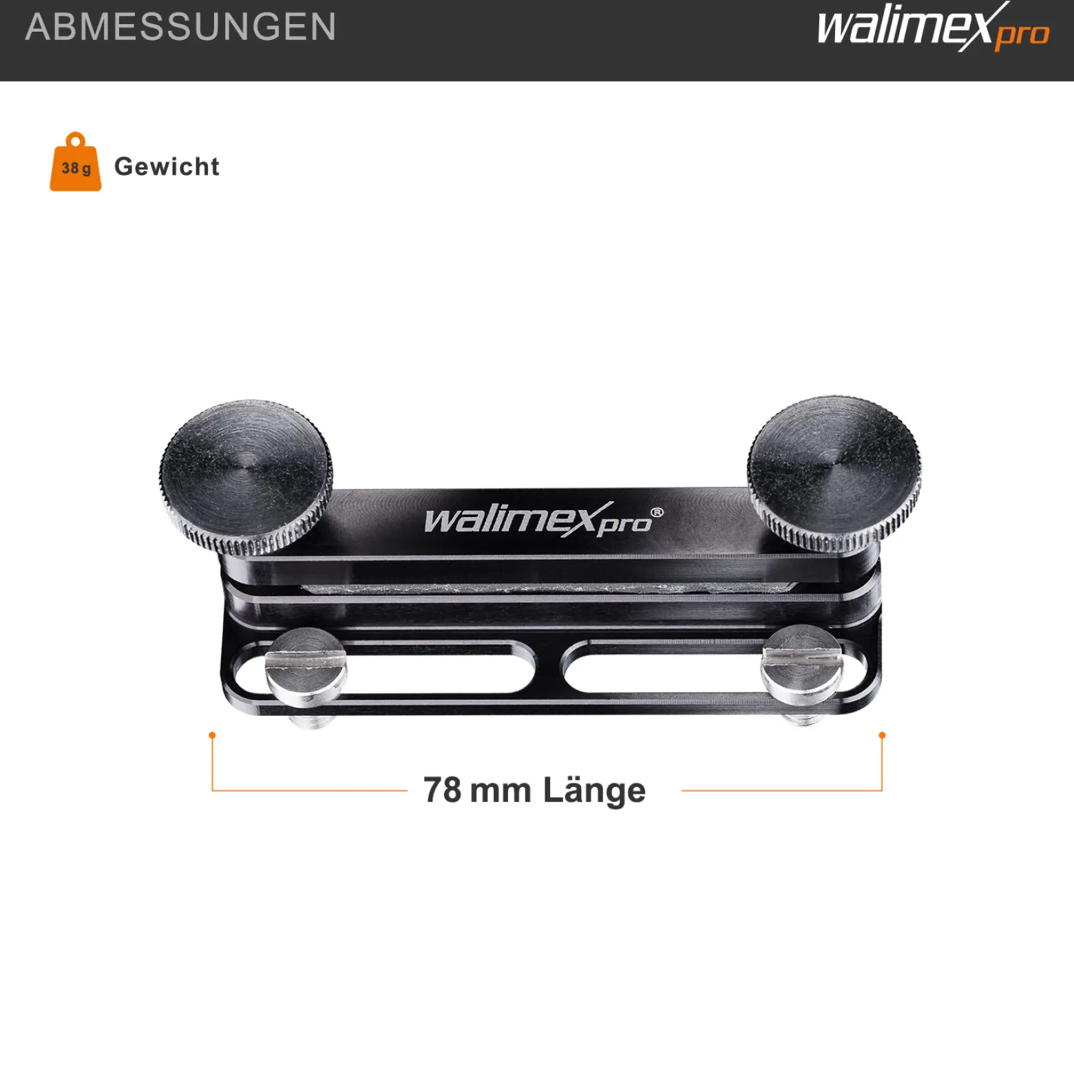 Walimex pro Aptaris Cable Guard Kabel Schutz - mit 1/4" Schrauben - für Rig- und Cage Systeme Foto Video Zubehör Studio