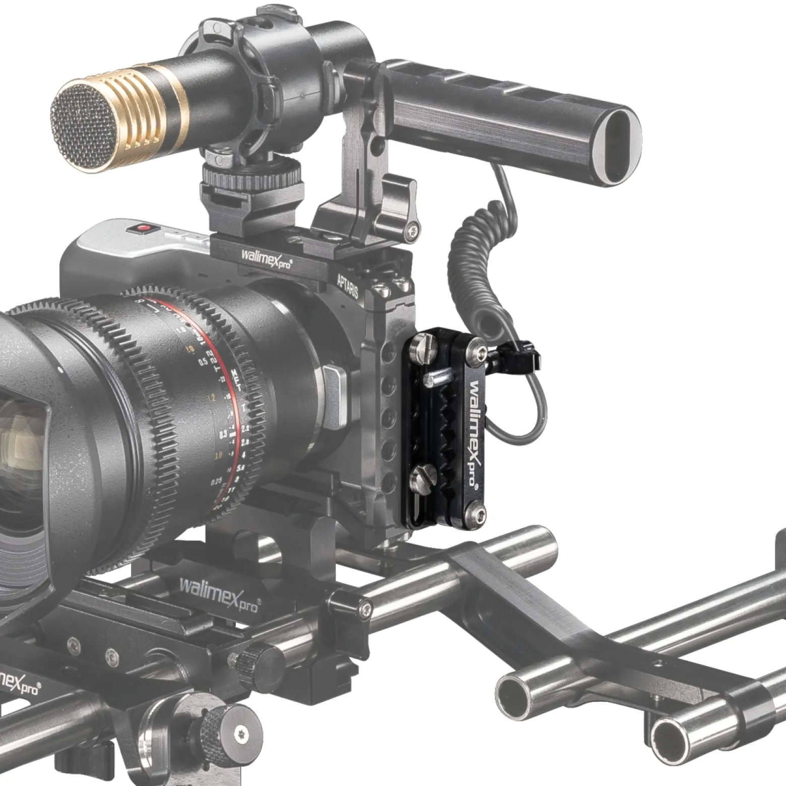 Walimex pro Aptaris Cable Protection Kabelschutz - mit 1/4" Befestigung - für Rig Systeme Foto Video Zubehör Studio