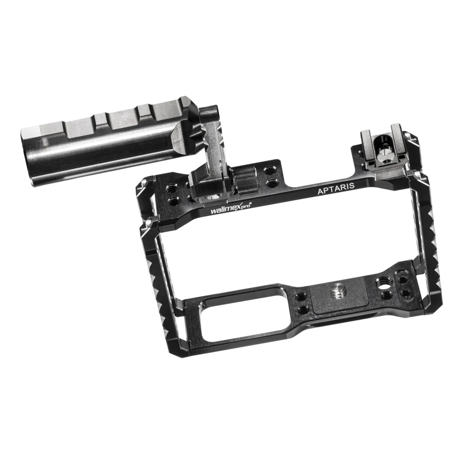 Walimex pro Aptaris Cage-System kompatibel mit Olympus OM-D E-M5 - zahlreiche 1/4" Gewinde - Kamerakäfig Rahmen - Kamerazubehör Studio On Location