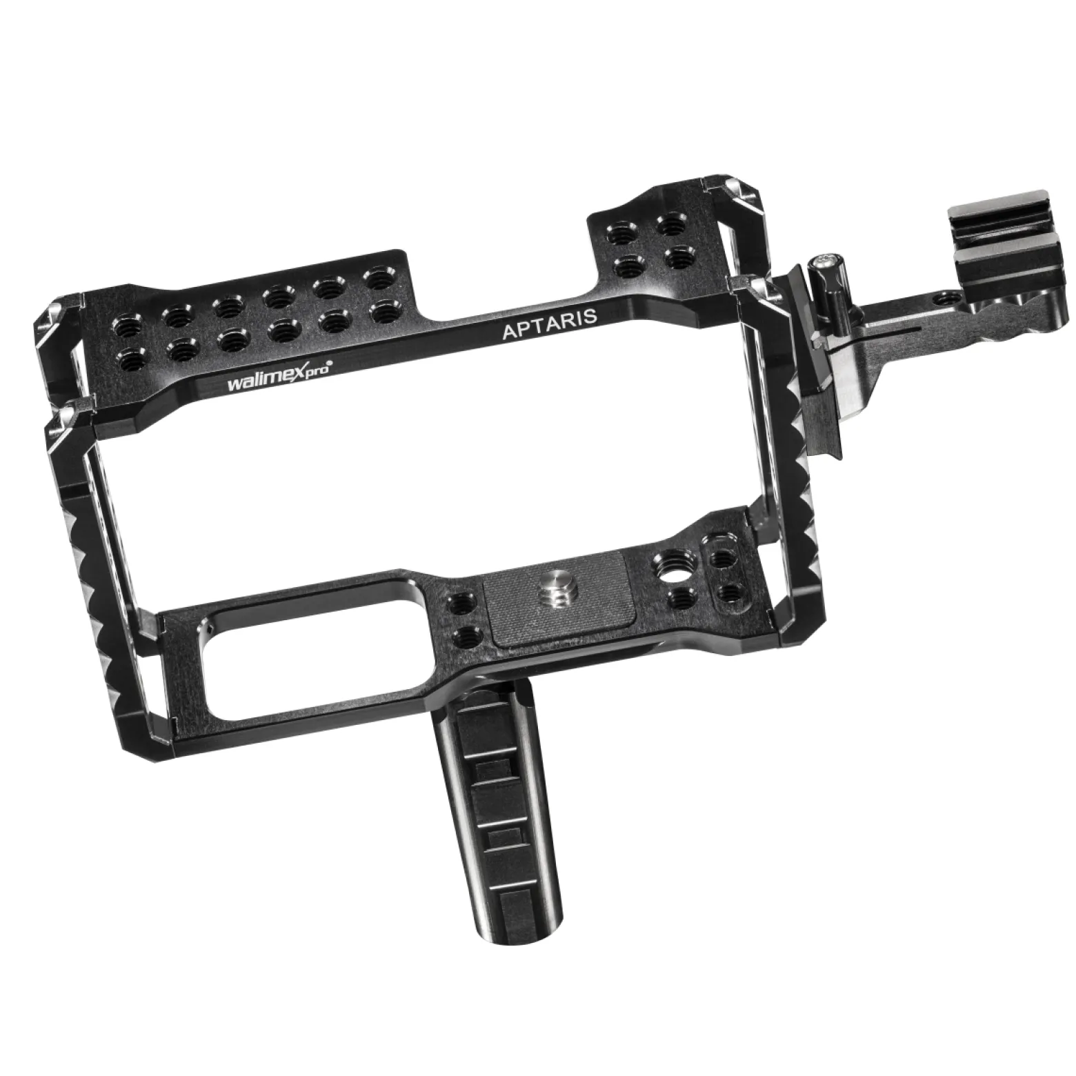 Walimex pro Aptaris Cage-System kompatibel mit Olympus OM-D E-M5 - zahlreiche 1/4" Gewinde - Kamerakäfig Rahmen - Kamerazubehör Studio On Location