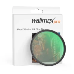 Walimex pro Black Diffusion 1/4 Filter Nano 49 mm, Diffusionsfilter mit 18-facher Nano-Beschichtung, Nebelfilter mit 3,3 mm Slimfassung
