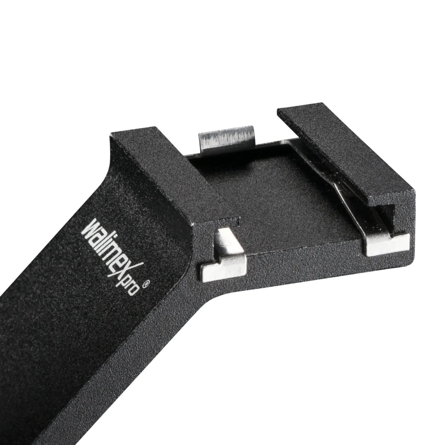 Walimex pro Blitzschiene V-Rail - 110 x 72 x 25 mm - mit 2 Anschlüssen - zum Anbringen von Zubehör, Blitzen, Mikros am Blitzschuh - Kamera Blitzschuhadapter schwarz