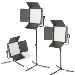 Walimex pro Boden Lampenstativ BL-K + Mittelsäule ausziehbar 45-80 cm, Lichtstativ mit 5/8 Zoll Spigot plus 1/4 und 3/8 Zoll Gewinde, Bodenstativ für Studioleuchte, Blitz und Mikrofon