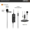 Walimex pro Boya M1 Pro Ansteckmikrofon, Lavaliermikrofon mit Klinkenstecker für Camcorder, Audiorekorder, Smartphone, PC, Mikrofon 65 Hz - 18 kHz, Kugelcharakteristik