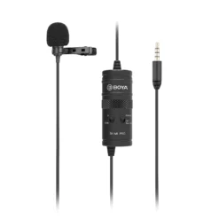 Walimex pro Boya M1 Pro Ansteckmikrofon, Lavaliermikrofon mit Klinkenstecker für Camcorder, Audiorekorder, Smartphone, PC, Mikrofon 65 Hz - 18 kHz, Kugelcharakteristik
